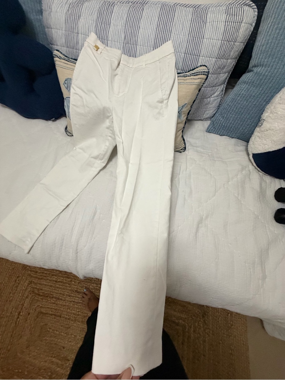 Ralph Lauren White Chino Crop Pants